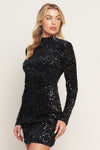 WHIMS OF FATE SEQUIN MINI DRESS