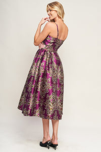 ALONG THE WAY WOVEN MIDI DRESS