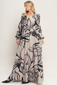 DANCING DEWDROPS WOVEN MAXI DRESS