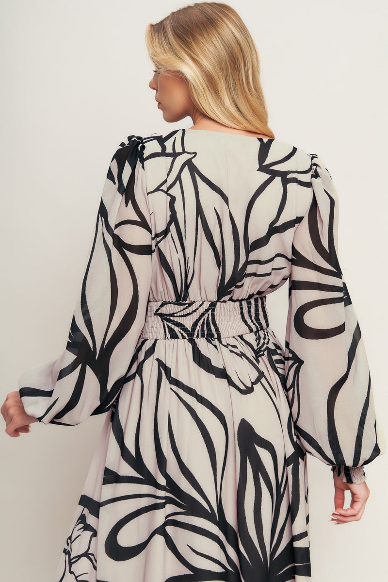 DANCING DEWDROPS WOVEN MAXI DRESS