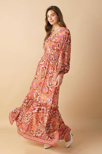 WHISPERING WILLOWS WOVEN MAXI DRESS