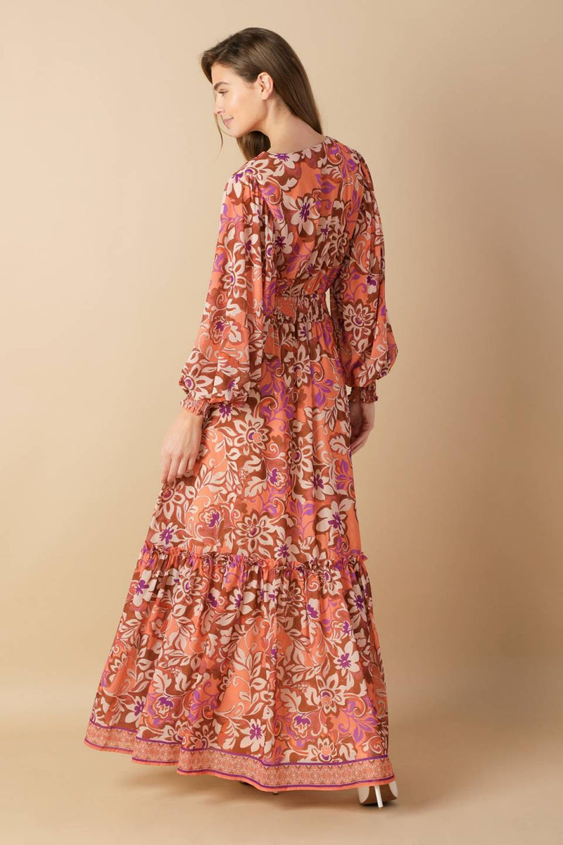 WHISPERING WILLOWS WOVEN MAXI DRESS