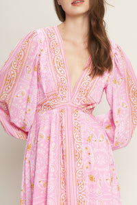 RIPPLES OF TIME WOVEN MAXI DRESS