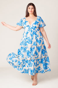 BLOOMING DAY WOVEN MIDI DRESS