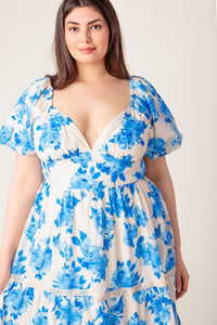 THROUGH THE FOG WOVEN MIDI DRESS