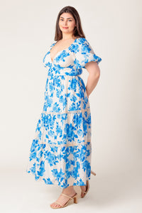 THROUGH THE FOG WOVEN MIDI DRESS