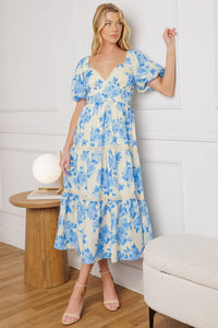 THROUGH THE FOG WOVEN MIDI DRESS