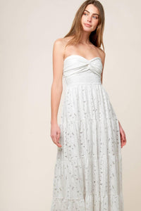 WISHING WELL WHITE WOVEN LACE MAXI DRESS
