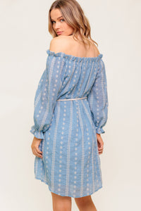 NO MORE CLOUDY SKIES WOVEN MINI DRESS