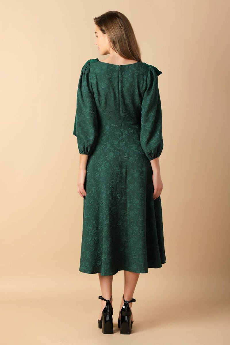 COSMIC REFLECTIONS WOVEN MIDI DRESS