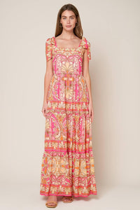 IMPRESSIVE FLIRT BLUE WOVEN MAXI DRESS