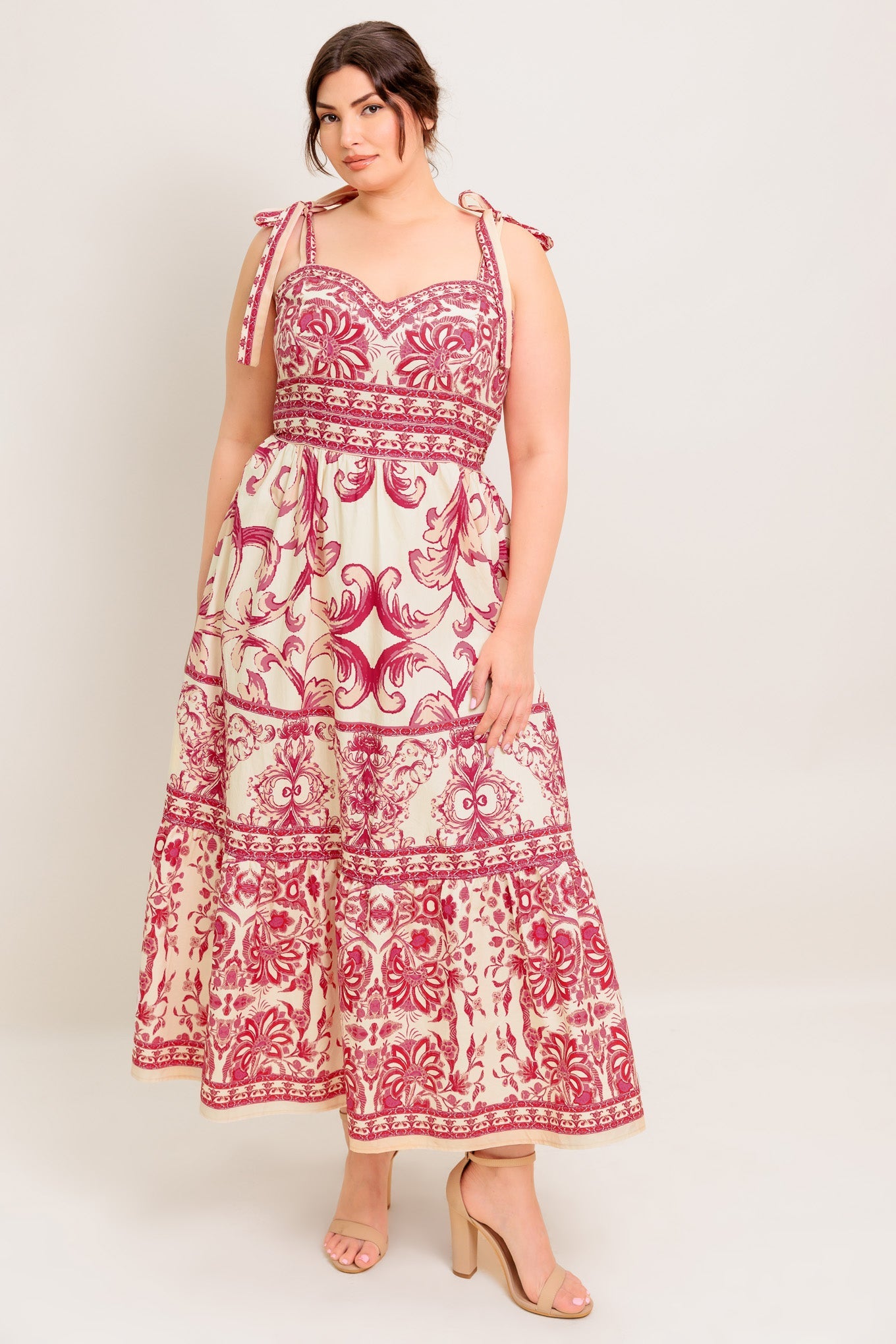 THE GARDEN'S SECRET WOVEN MIDI DRESS