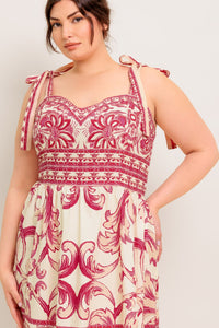 THE GARDEN'S SECRET WOVEN MIDI DRESS