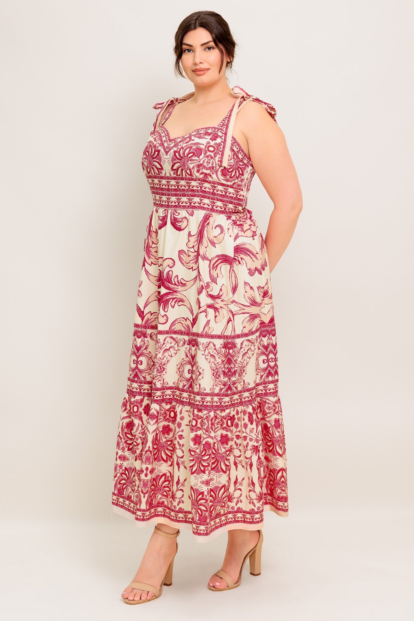 THE GARDEN'S SECRET WOVEN MIDI DRESS