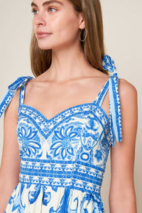 THE GARDEN'S SECRET WOVEN MIDI DRESS