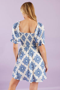 THROUGH THE GARDEN WOVEN MINI DRESS
