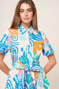 GARDEN SOCIAL WOVEN MINI DRESS