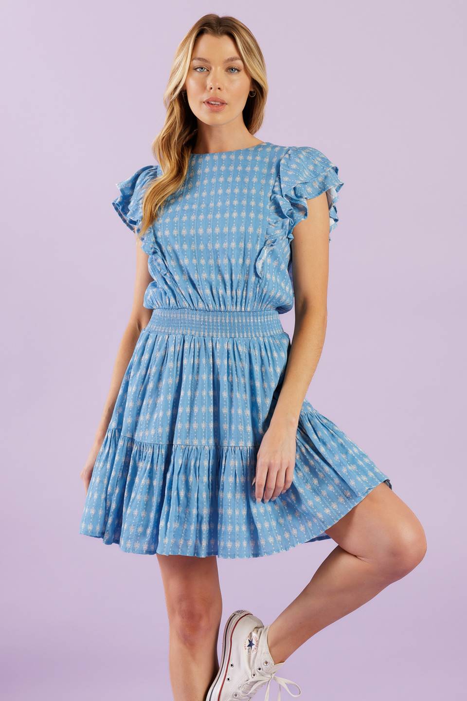 COME AS YOU ARE WOVEN MINI DRESS