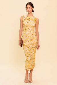 LIVING IN WONDERLAND WOVEN MAXI DRESS