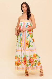SAID AND DONE IVORY WOVEN MAXI DRESS