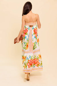 SAID AND DONE IVORY WOVEN MAXI DRESS
