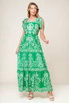 SWEET LIKE GREEN WOVEN MAXI DRESS