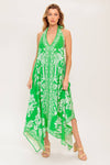 HOLD ONTO HOPE GREEN WOVEN MIDI DRESS