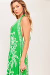 HOLD ONTO HOPE GREEN WOVEN MIDI DRESS