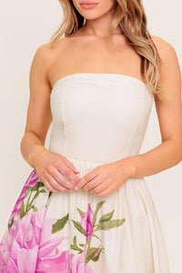 CAUGHT IN THE BREEZE FLORAL WOVEN MAXI DRESS