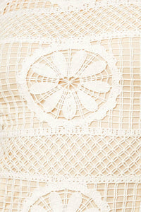 PRETTIEST ENERGY CREAM LACE MIDI DRESS