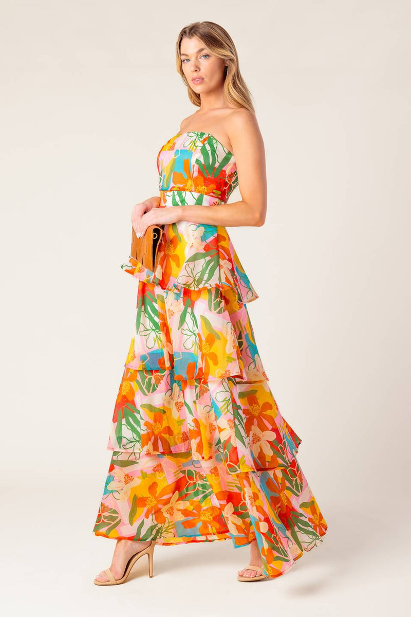 HALF PAST SUNSET WOVEN MAXI DRESS