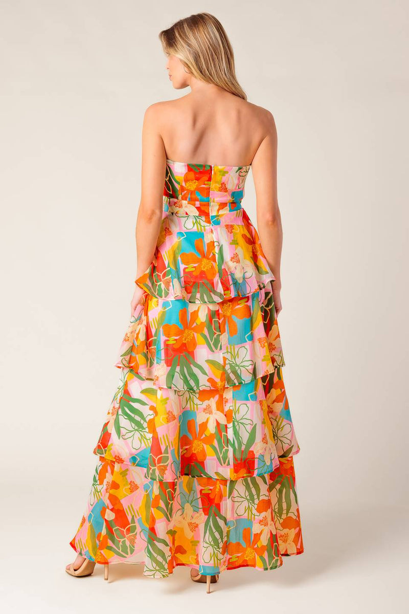 HALF PAST SUNSET WOVEN MAXI DRESS