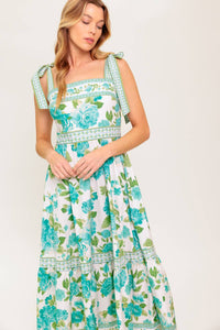 WRITTEN IN THE SKY WOVEN MIDI DRESS