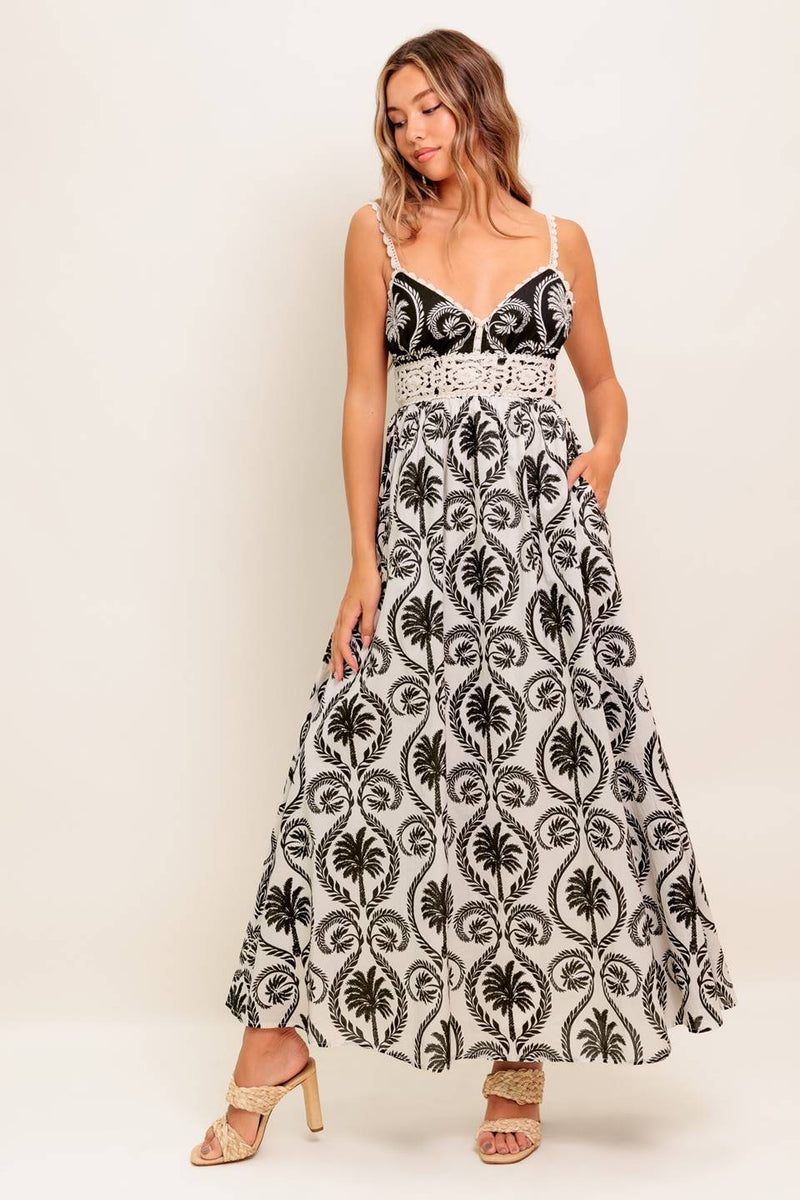 MEET ME FOR TEA WOVEN MAXI DRESS