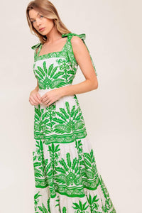 DREAM WALKER OLIVE WOVEN MAXI DRESS