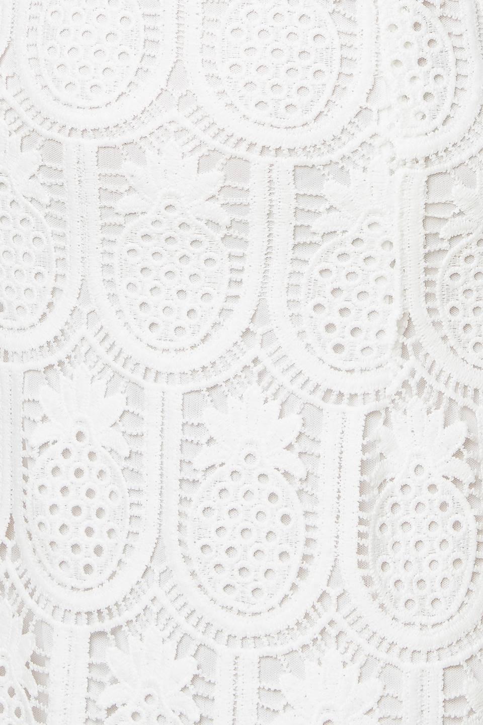 doily lace midi dress Sage Coast Tiered Lace Midi Dress
