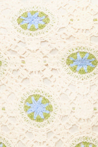 LOLA GRASS CREAM WOVEN MINI DRESS