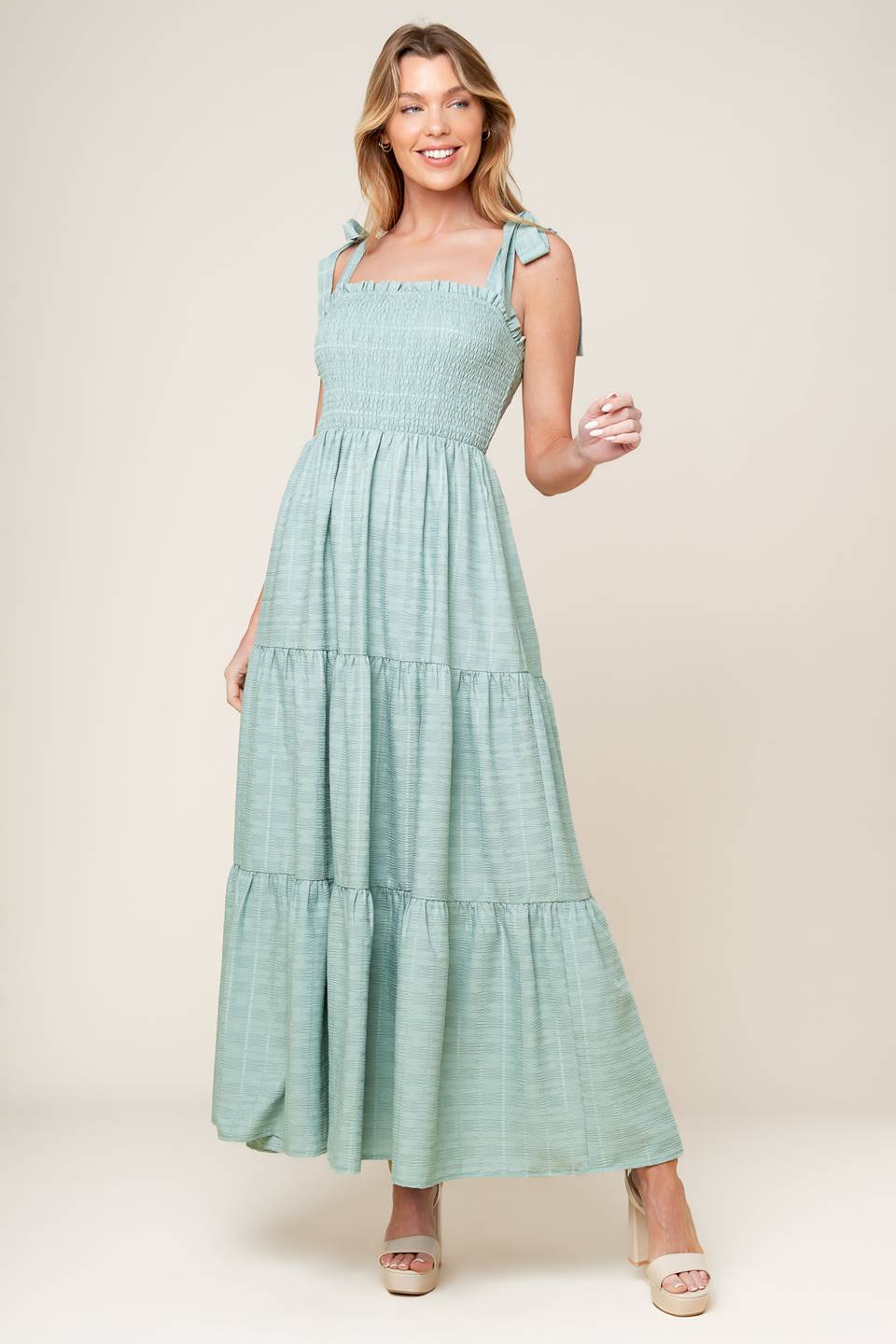 HORIZONS AHEAD WOVEN MAXI DRESS