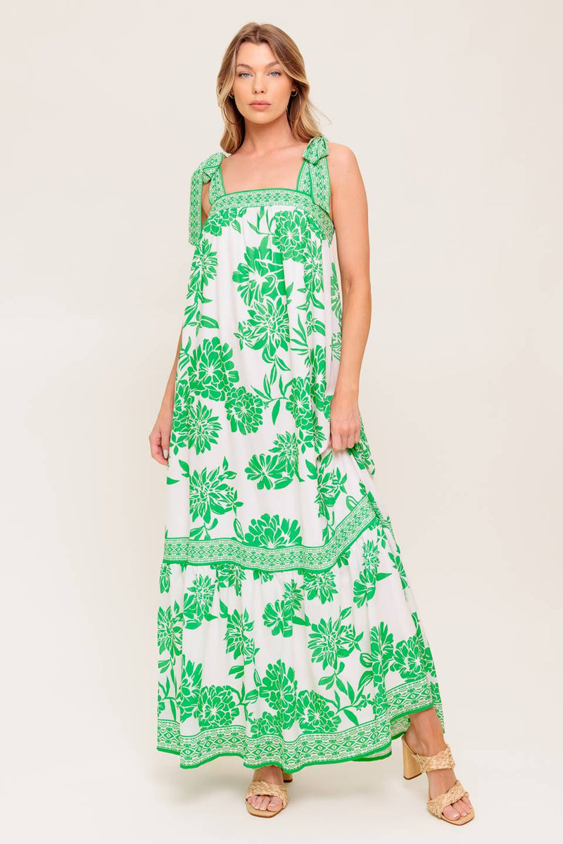 GARDEN TALES WOVEN MAXI DRESS