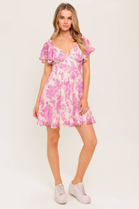 OCEAN WHISPER SKY BLUE WOVEN MINI DRESS