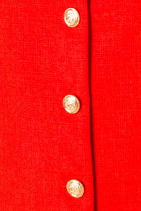 CHASING JOY RED WOVEN MINI DRESS