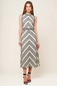 TERRIFIC TIMING CROCHET MIDI DRESS