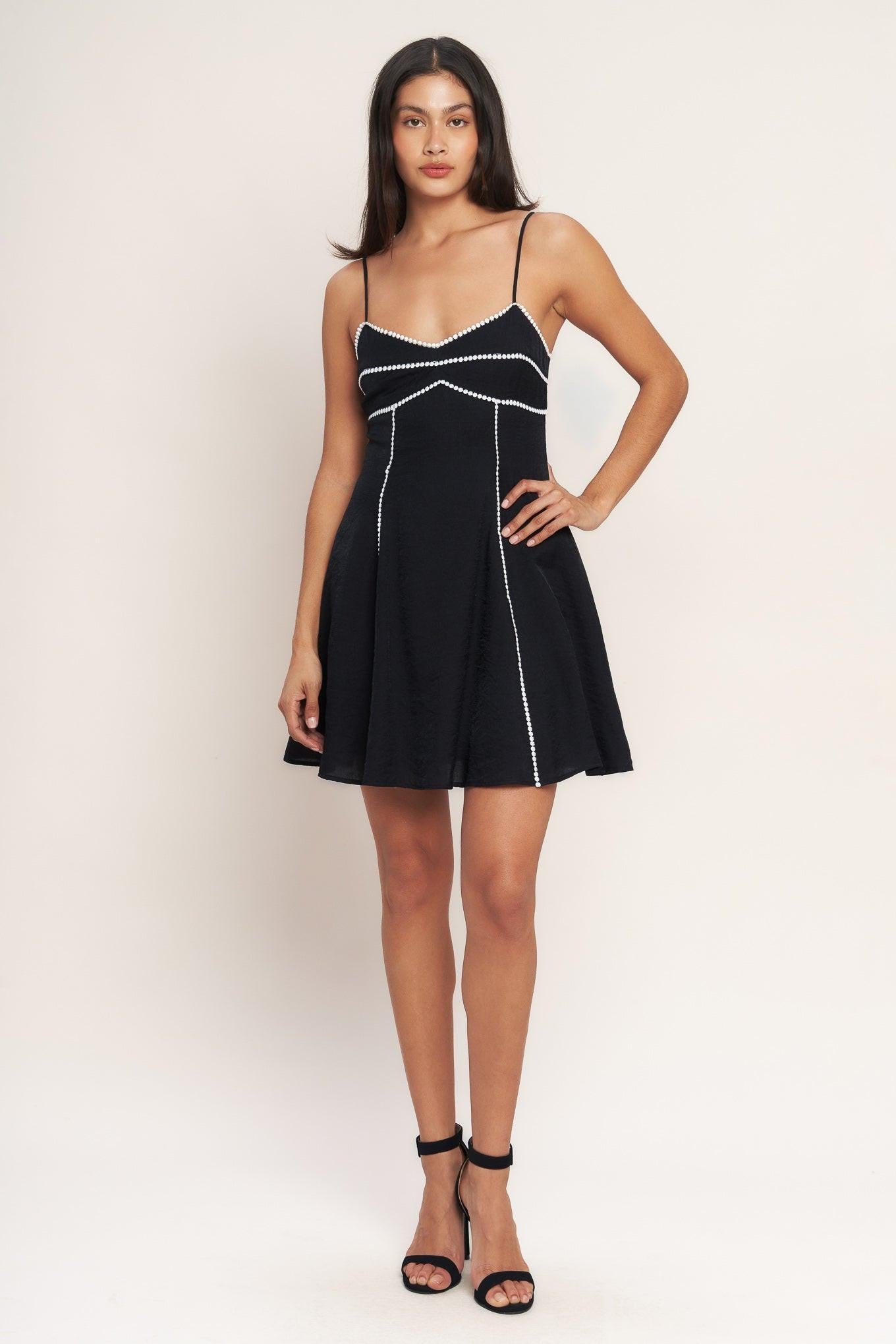 ALL EYES ON YOU WOVEN MINI DRESS