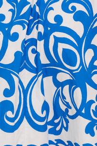 BLOOM SERENADE BLUE WOVEN MIDI DRESS