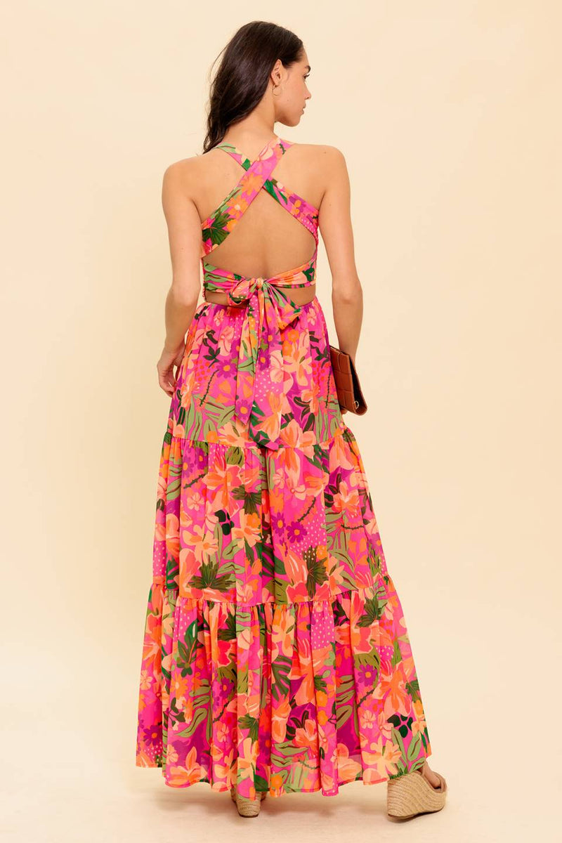 SUNRISE SOIREE WOVEN MAXI DRESS