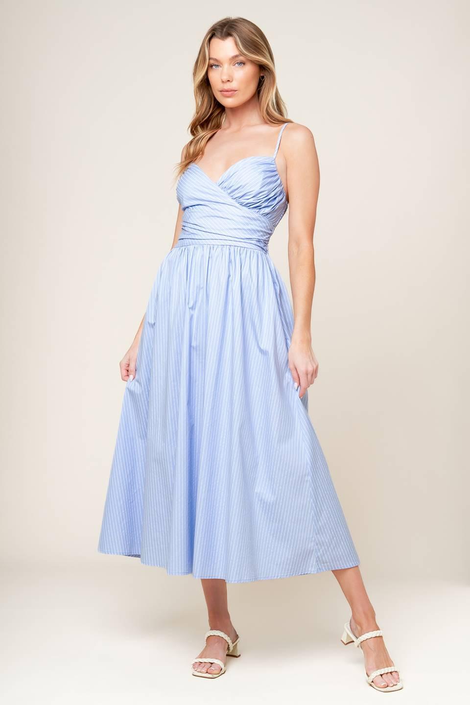 blue formal summer dress Sky Blue Corset Cutout Long Formal Dress with Slit, Sky Blue / Custom Size main image 1