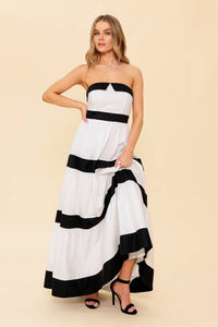 YOURS TO KEEP COLOR BLOKED MAXI DRESS