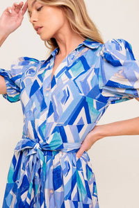 FAITHFUL WISH OYSTER WOVEN MDI DRESS