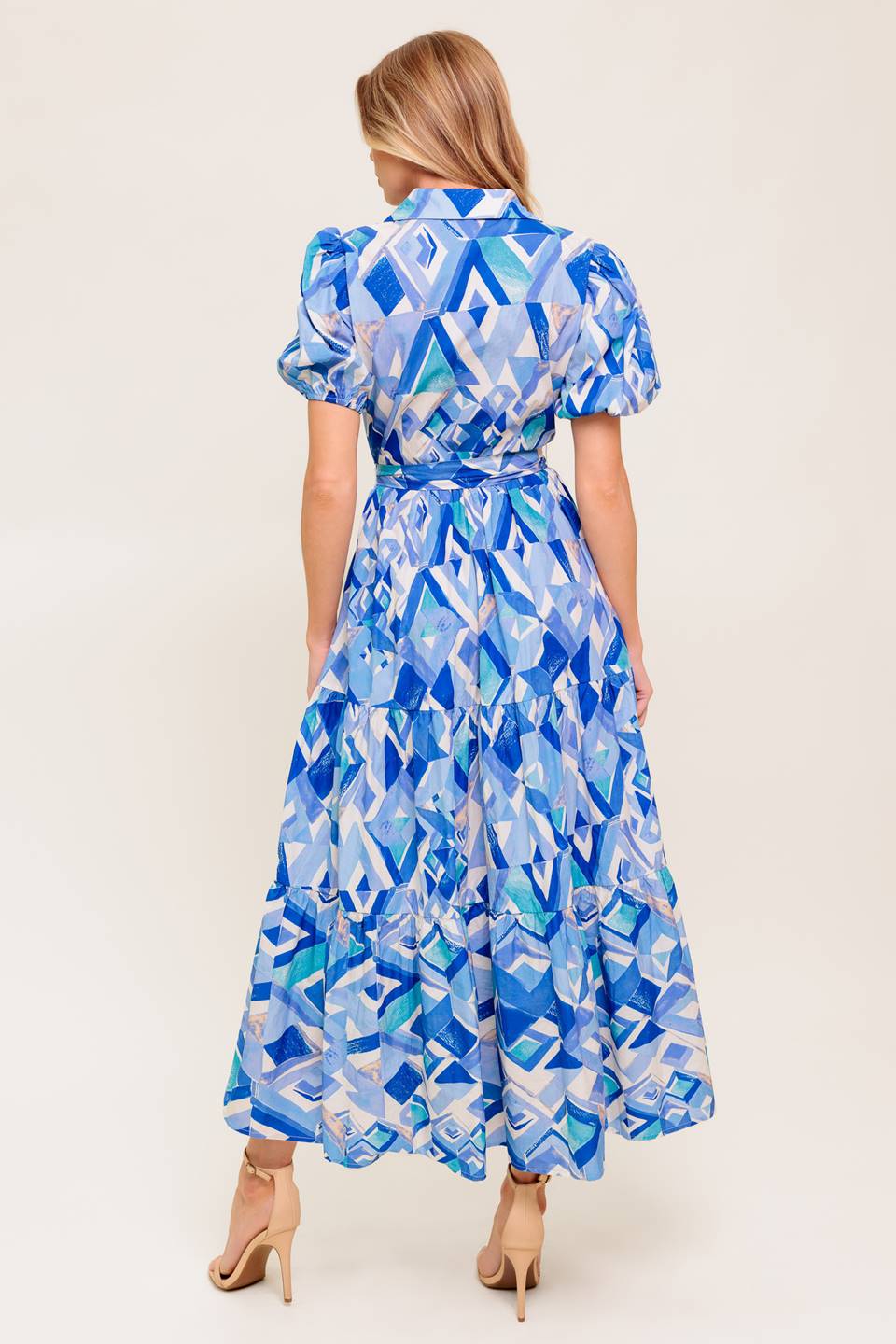 FAITHFUL WISH OYSTER WOVEN MDI DRESS