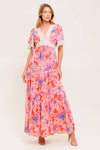 MINIMAL BLOOM WOVEN MAXI DRESS
